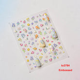 3d flower nail decal sticker